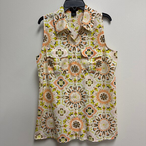 Brand Anne Taylor sleeveless button down women’s size small - Picture 1 of 5
